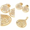 18k gold plated set pendant earrings xuping